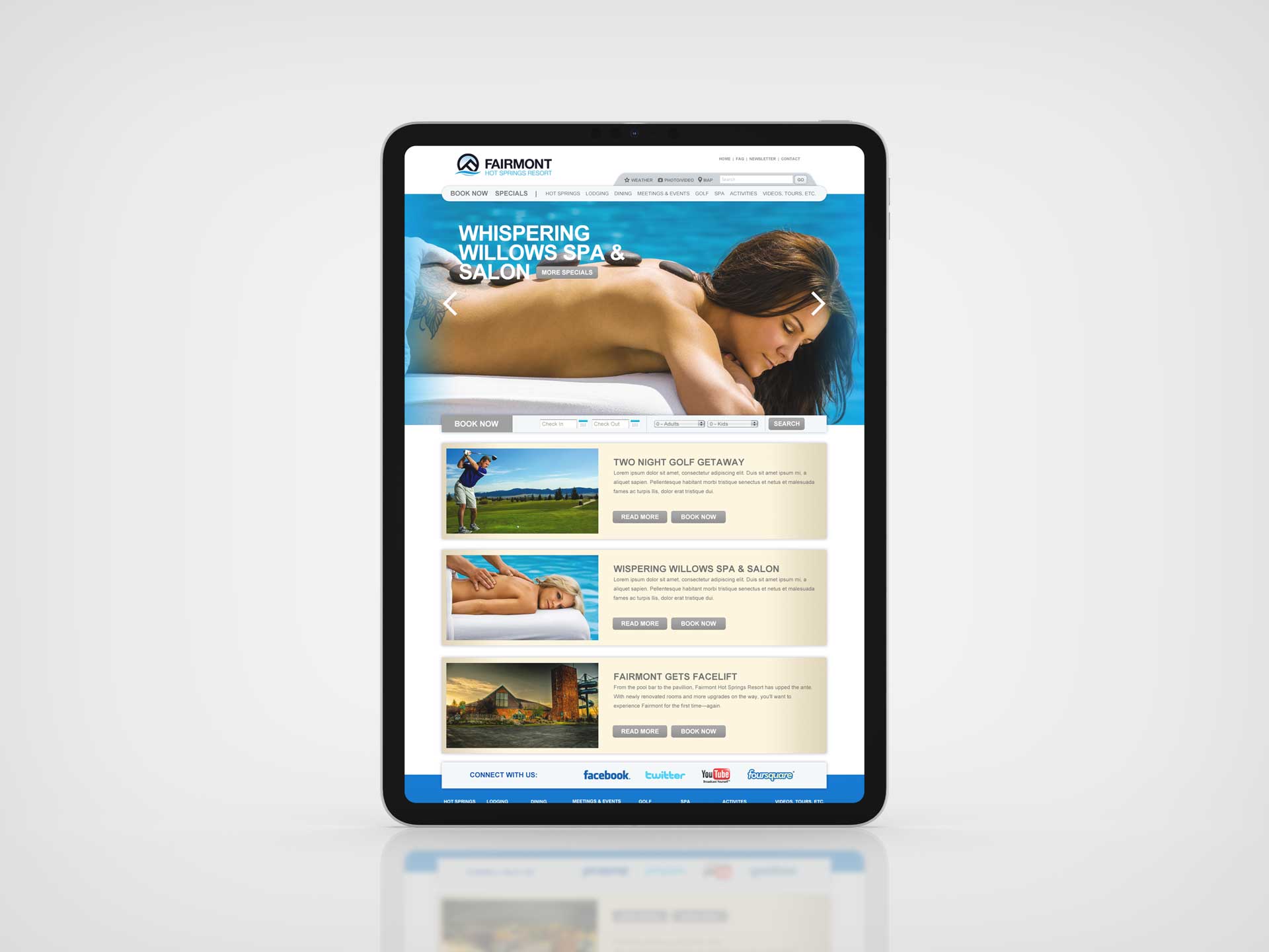 Fairmont Hot Springs Resort Website Design