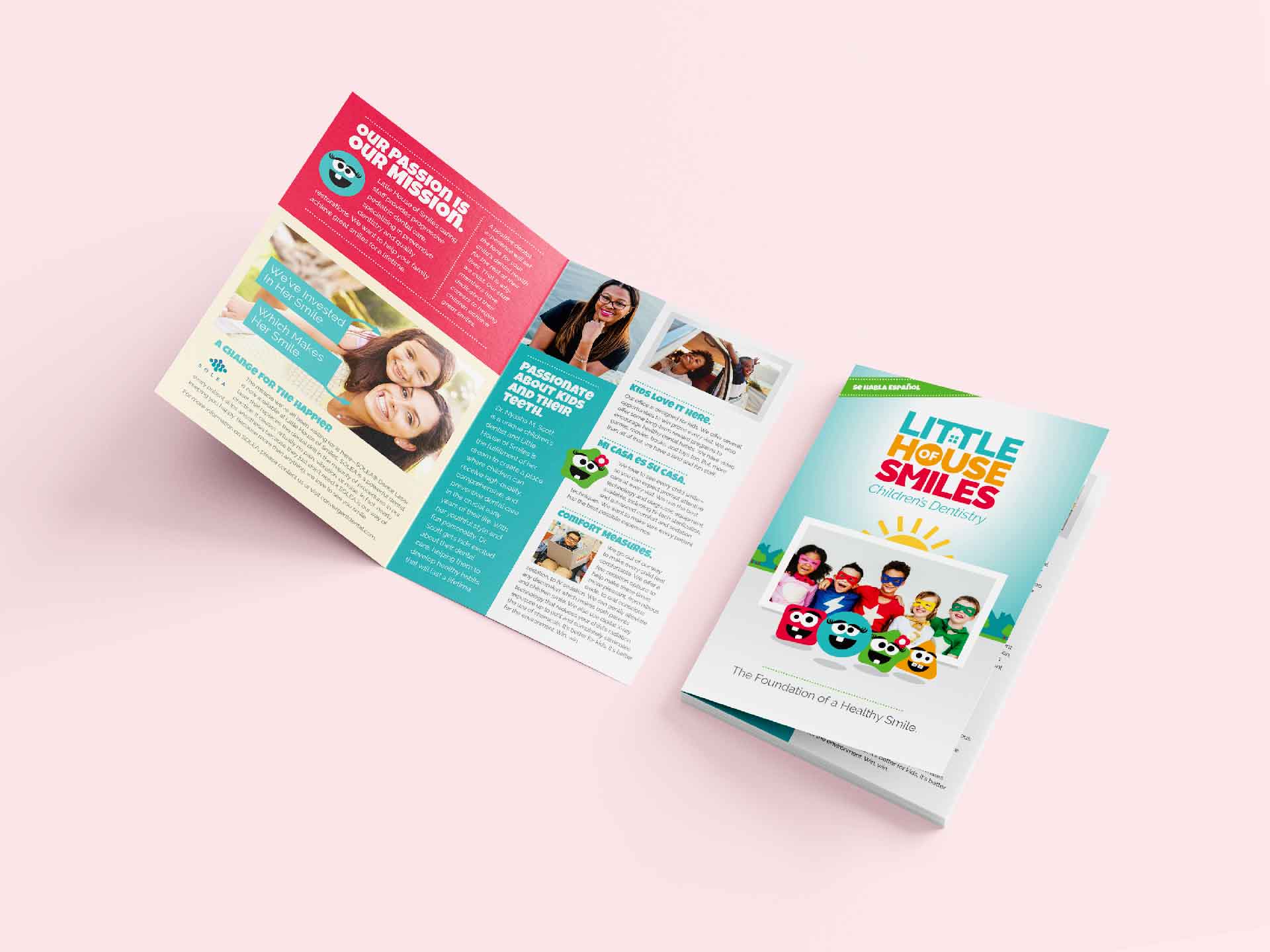 Bifold Brochure Little House of Smiles Children's Dentistry and Orthodontics.