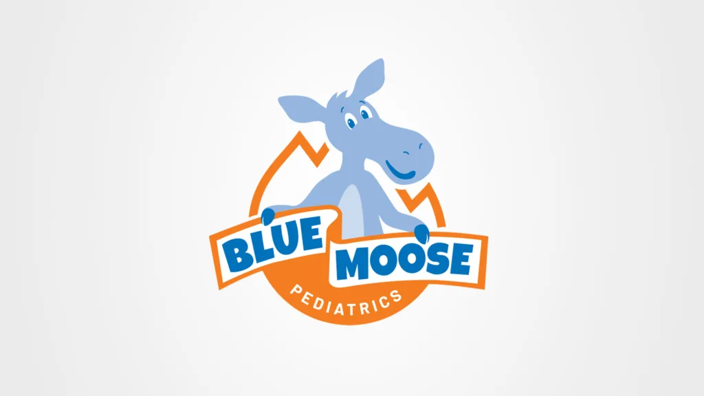 Logo design for Blue Moose Pediatrics