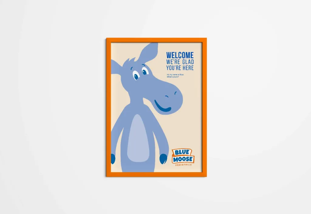 Office poster design for Blue Moose Pediatrics